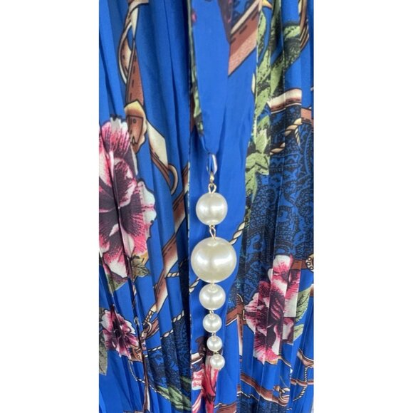 Latiste  Floral Print Maxi Dress Accordion-Pleated  Chiffon Sleeve Size 1X - Picture 7 of 11